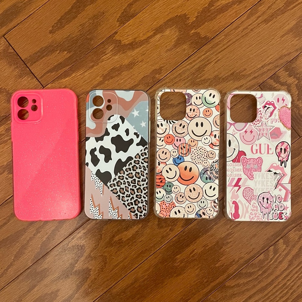 Set of 4 Colorful iPhone 12 Cases